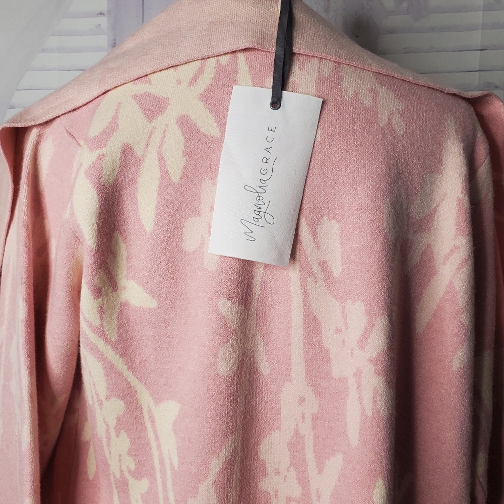 MAGNOLIA GRACE SIZE L PINK CARDIGAN SWEATEโฆ - Picture 7 of 11